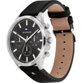 Buy Tommy Hilfiger Mens Quartz Black Leather Strap Grey Dial 44mm Watch - 1710495 in Pakistan