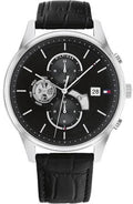 Buy Tommy Hilfiger Mens Quartz Black Leather Strap Black Dial 44mm Watch - 1710502 in Pakistan