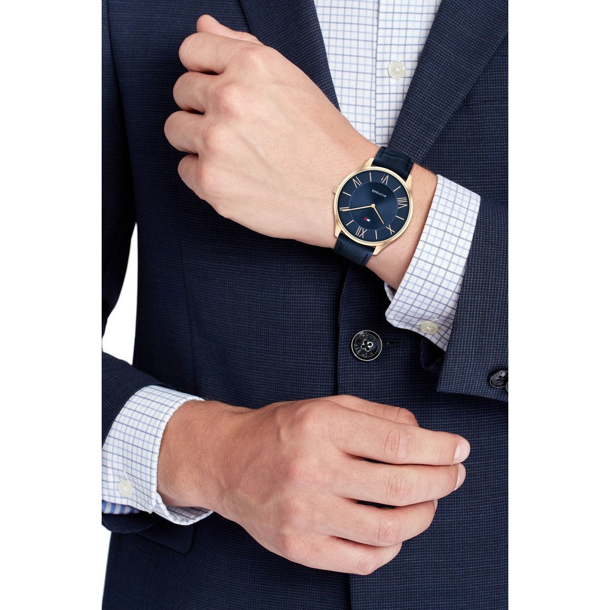 Buy Hugo Boss Mens Quartz Blue Leather Strap Blue Dial 40mm Watch - 1513371 in Pakistan