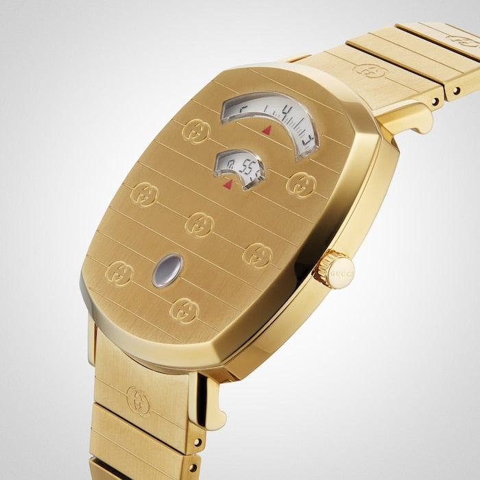 Buy Gucci Grip Gold Dial Gold Stainless Steel Strap Watch for Men - YA157409 in Pakistan