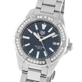 Buy Tag Heuer Aquaracer 35mm Blue Diamonds Dial Silver Steel Strap Watch for Women - WAY131N.BA0748 in Pakistan