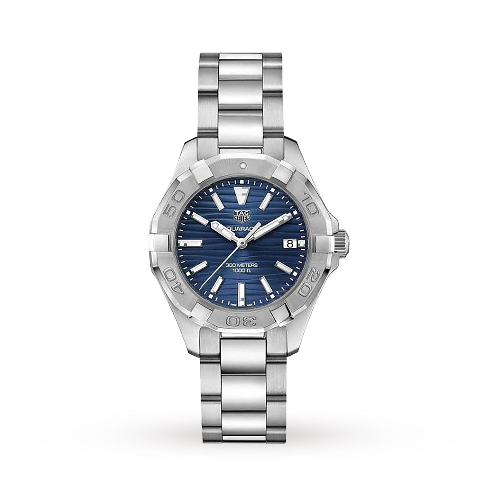 Buy Tag Heuer Aquaracer Blue Dial Silver Steel Strap Watch for Women - WBD131D.BA0748 in Pakistan