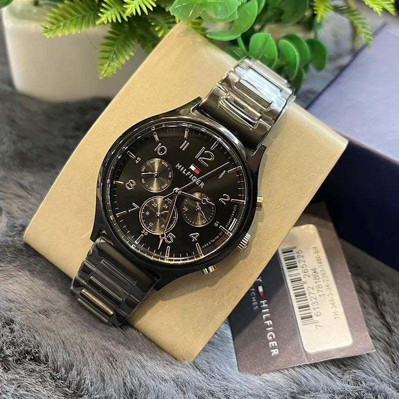 Buy Tommy Hilfiger Chronograph Black Dial Black Steel Strap Watch for Women - 1781894 in Pakistan