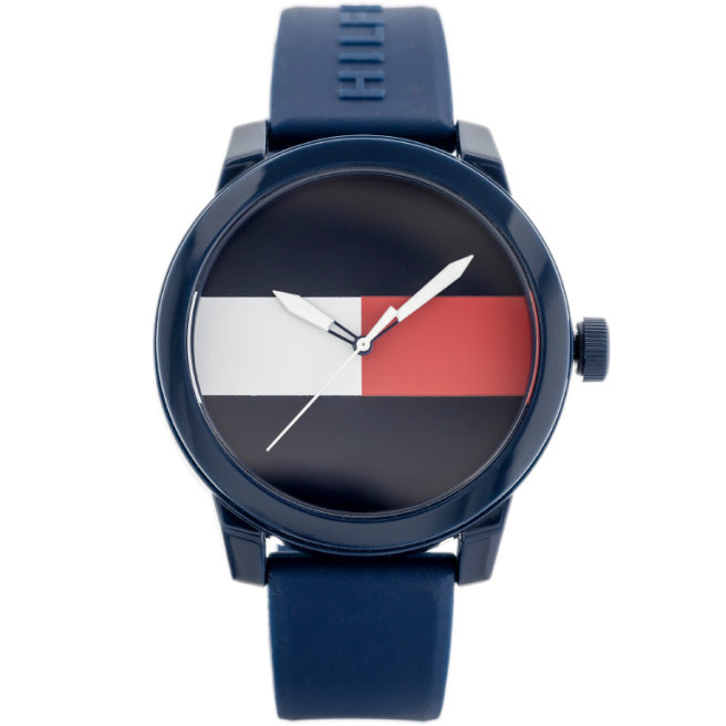 Buy Tommy Hilfiger Blue Dial Blue Rubber Strap Watch for Men  - 1791322 in Pakistan