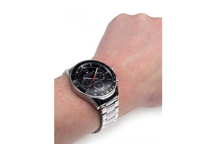 Buy Tommy Hilfiger Mens Analog Display Quartz Black Dial 46mm Watch - 1791104 in Pakistan