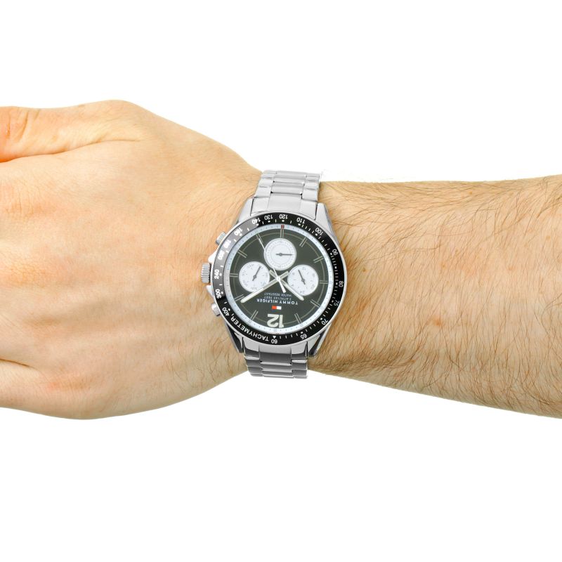 Buy Tommy Hilfiger Mens Quartz Stainless Steel Black Dial 46mm Watch - 1791120 in Pakistan