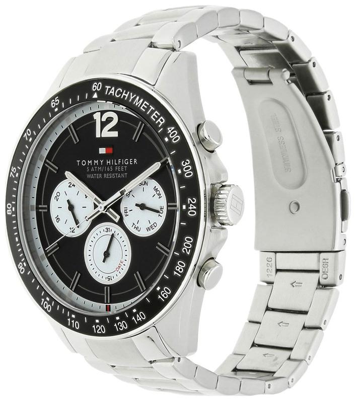 Buy Tommy Hilfiger Mens Quartz Stainless Steel Black Dial 46mm Watch - 1791120 in Pakistan