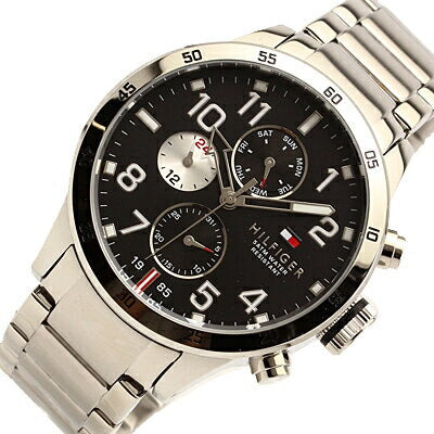 Buy Tommy Hilfiger Mens Quartz Stainless Steel Black Dial 46mm Watch - 1791141 in Pakistan