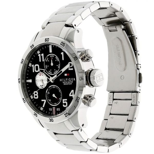 Buy Tommy Hilfiger Mens Quartz Stainless Steel Black Dial 46mm Watch - 1791141 in Pakistan