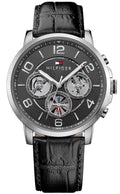 Buy Tommy Hilfiger Mens Quartz Leather Strap Multi Dial Grey Dial 44mm Watch - 1791289 in Pakistan