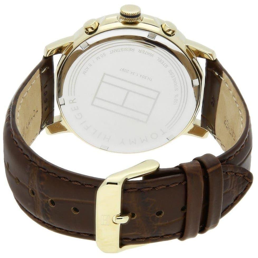 Buy Tommy Hilfiger Keagen Silver Dial Brown Leather Strap Watch for Men - 1791291 in Pakistan