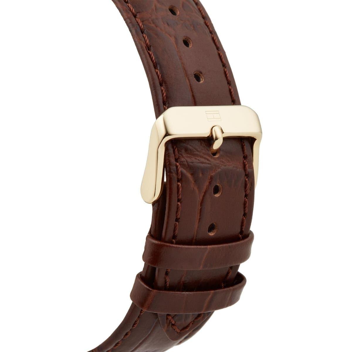 Buy Tommy Hilfiger Keagen Silver Dial Brown Leather Strap Watch for Men - 1791291 in Pakistan