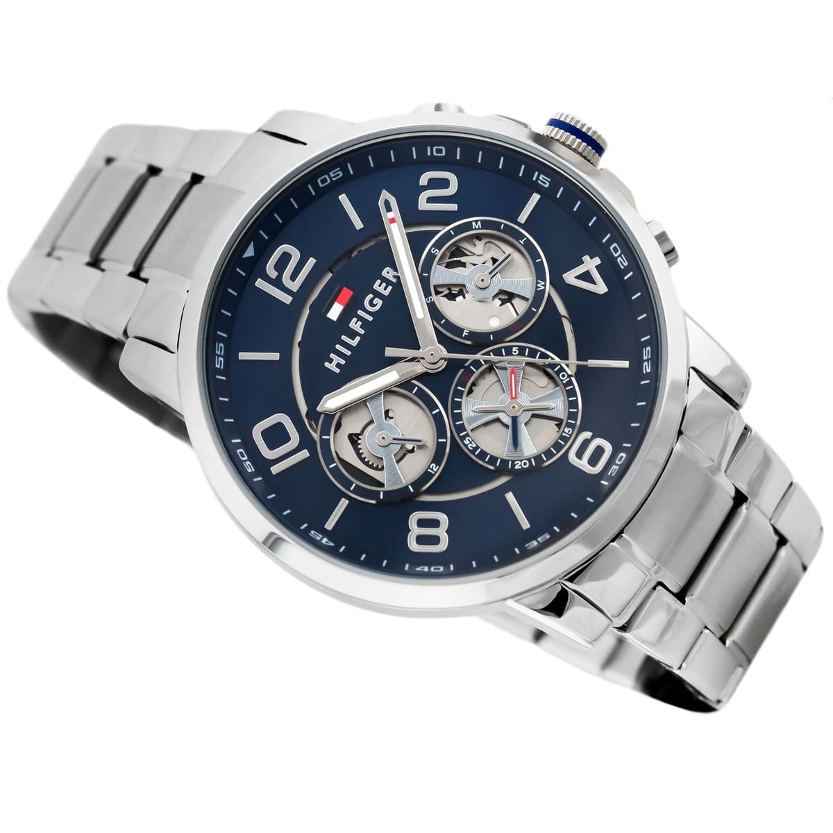Buy Tommy Hilfiger Mens Quartz Stainless Steel Blue Dial 44mm Watch - 1791293 in Pakistan