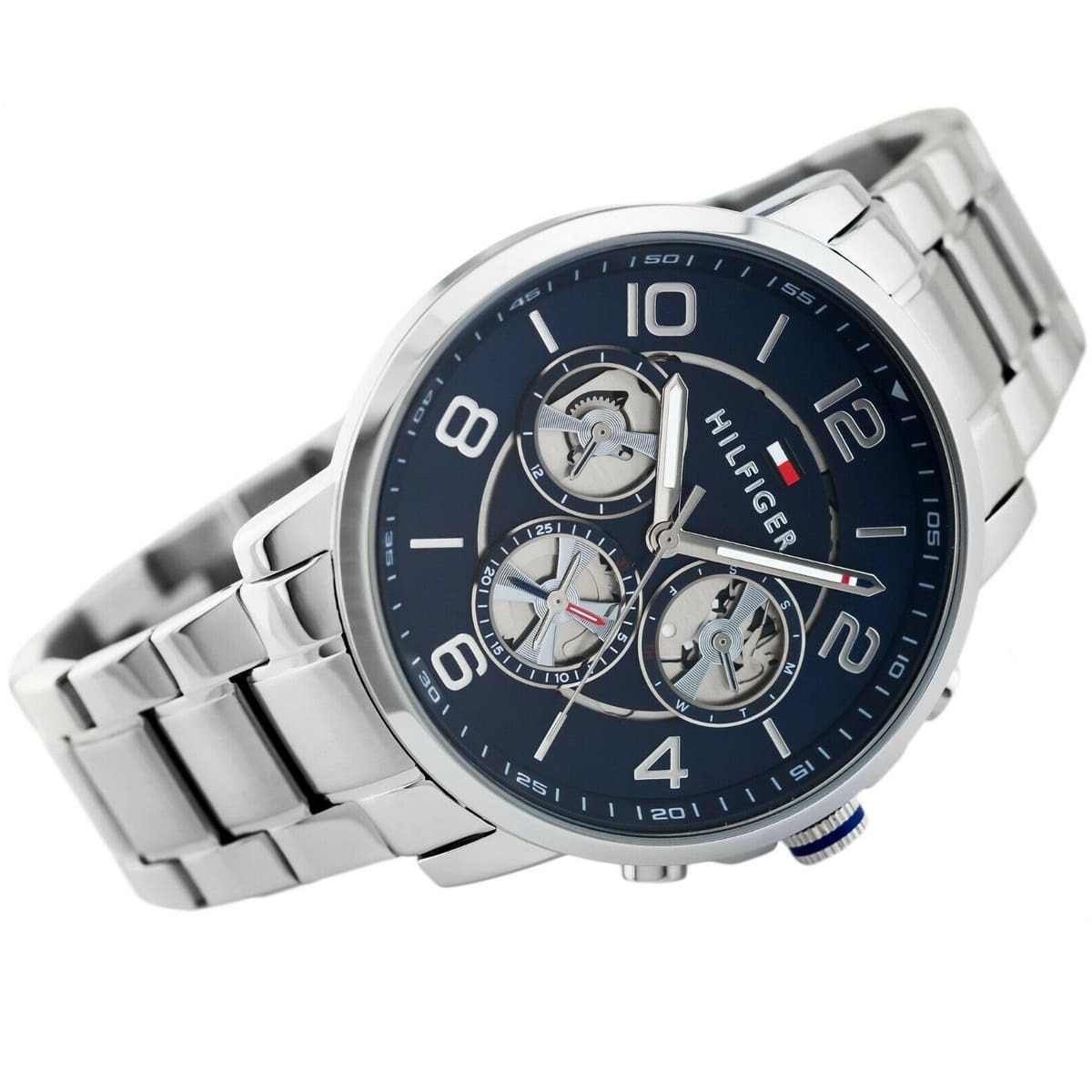 Buy Tommy Hilfiger Mens Quartz Stainless Steel Blue Dial 44mm Watch - 1791293 in Pakistan