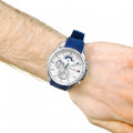 Buy Tommy Hilfiger Mens Quartz Blue Silicone Strap White Dial 46mm Watch - 1791349 in Pakistan