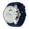 Buy Tommy Hilfiger Mens Quartz Blue Silicone Strap White Dial 46mm Watch - 1791349 in Pakistan
