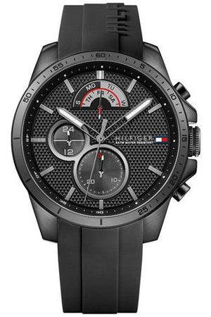 Buy Tommy Hilfiger Mens Quartz Black Silicone Strap Black Dial 46mm Watch - 1791352 in Pakistan