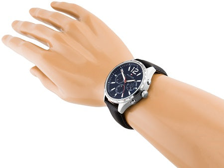 Buy Tommy Hilfiger Mens Quartz Leather Strap Blue Dial 44mm Watch - 1791468 in Pakistan
