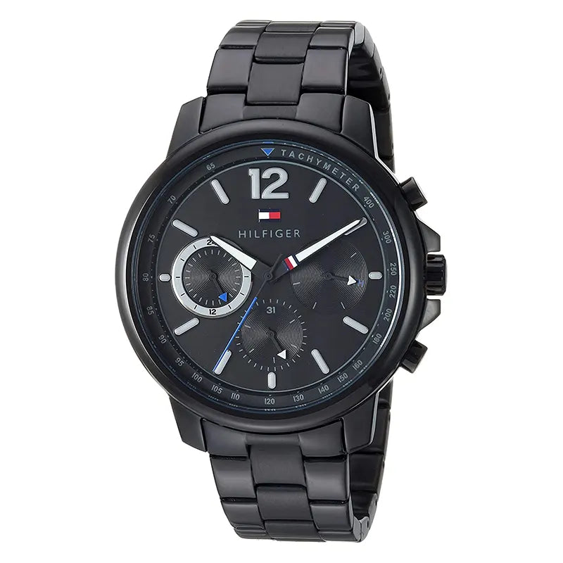 Buy Tommy Hilfiger Mens Quartz Analog Stainless Steel Black Dial 44mm Watch - 1791529 in Pakistan