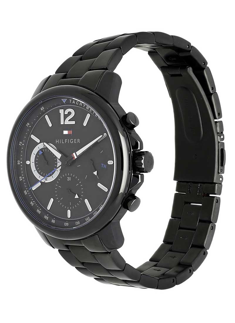 Buy Tommy Hilfiger Mens Quartz Analog Stainless Steel Black Dial 44mm Watch - 1791529 in Pakistan