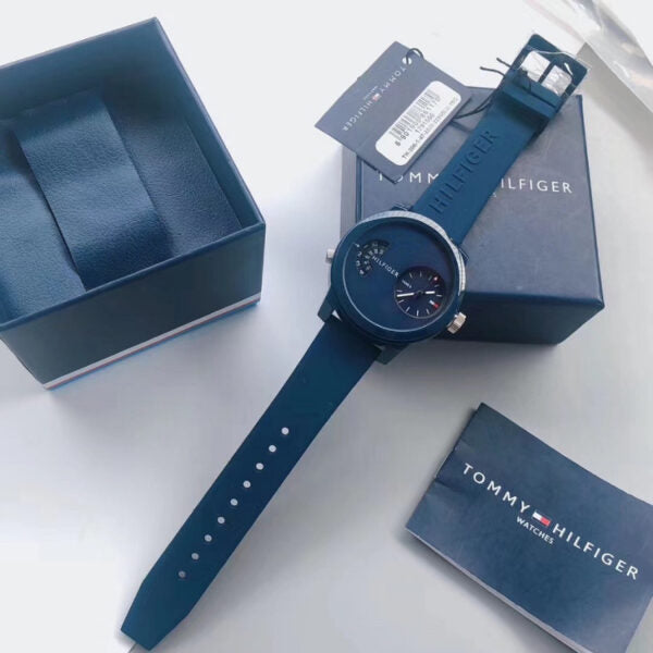 Buy Tommy Hilfiger Mens Quartz Silicone Strap Blue Dial 44mm Watch - 1791556 in Pakistan