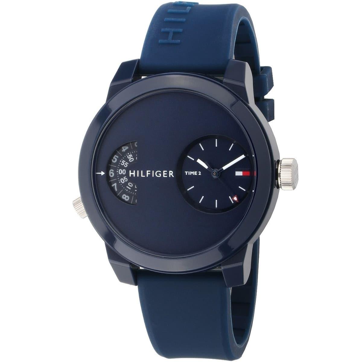Buy Tommy Hilfiger Mens Quartz Silicone Strap Blue Dial 44mm Watch - 1791556 in Pakistan