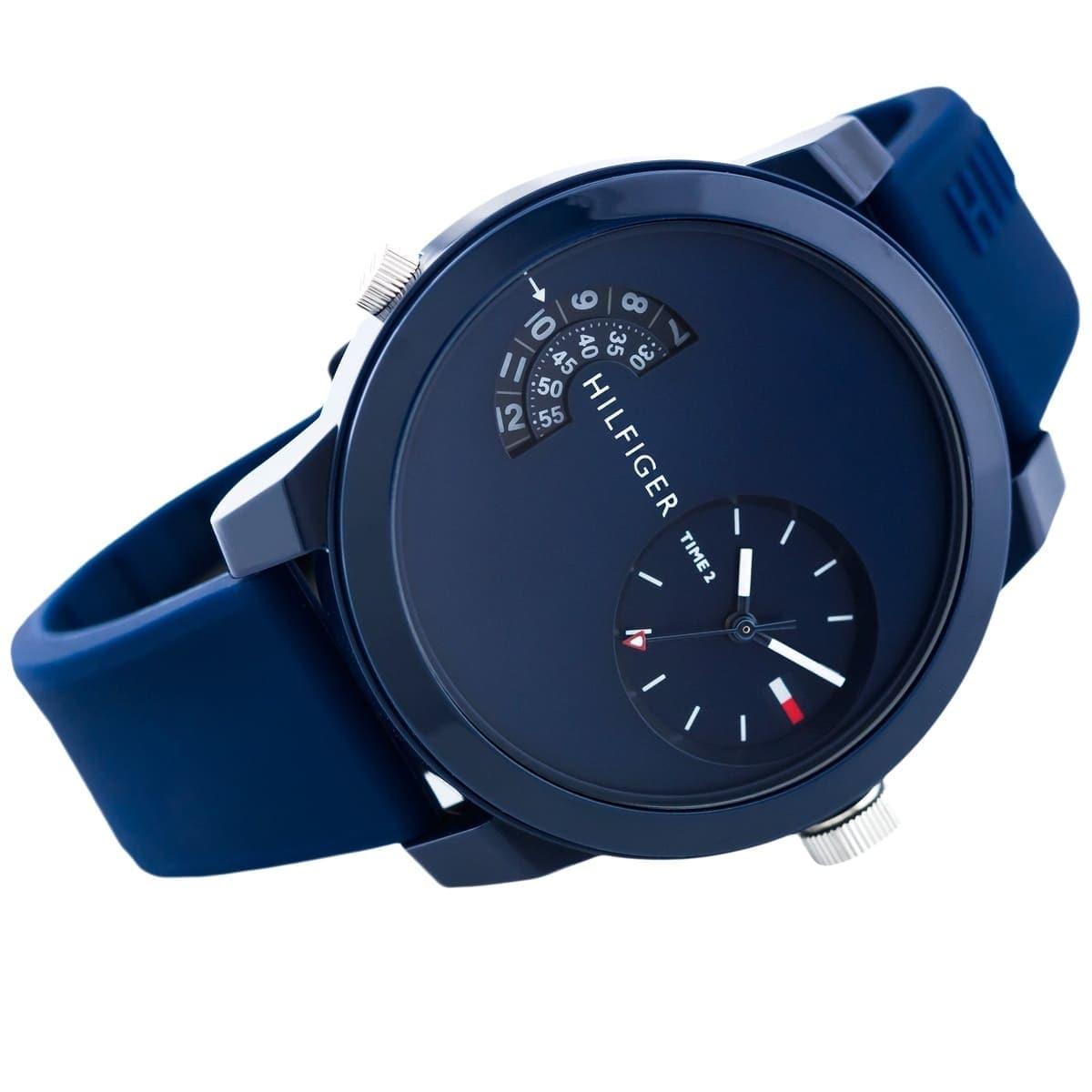 Buy Tommy Hilfiger Mens Quartz Silicone Strap Blue Dial 44mm Watch - 1791556 in Pakistan