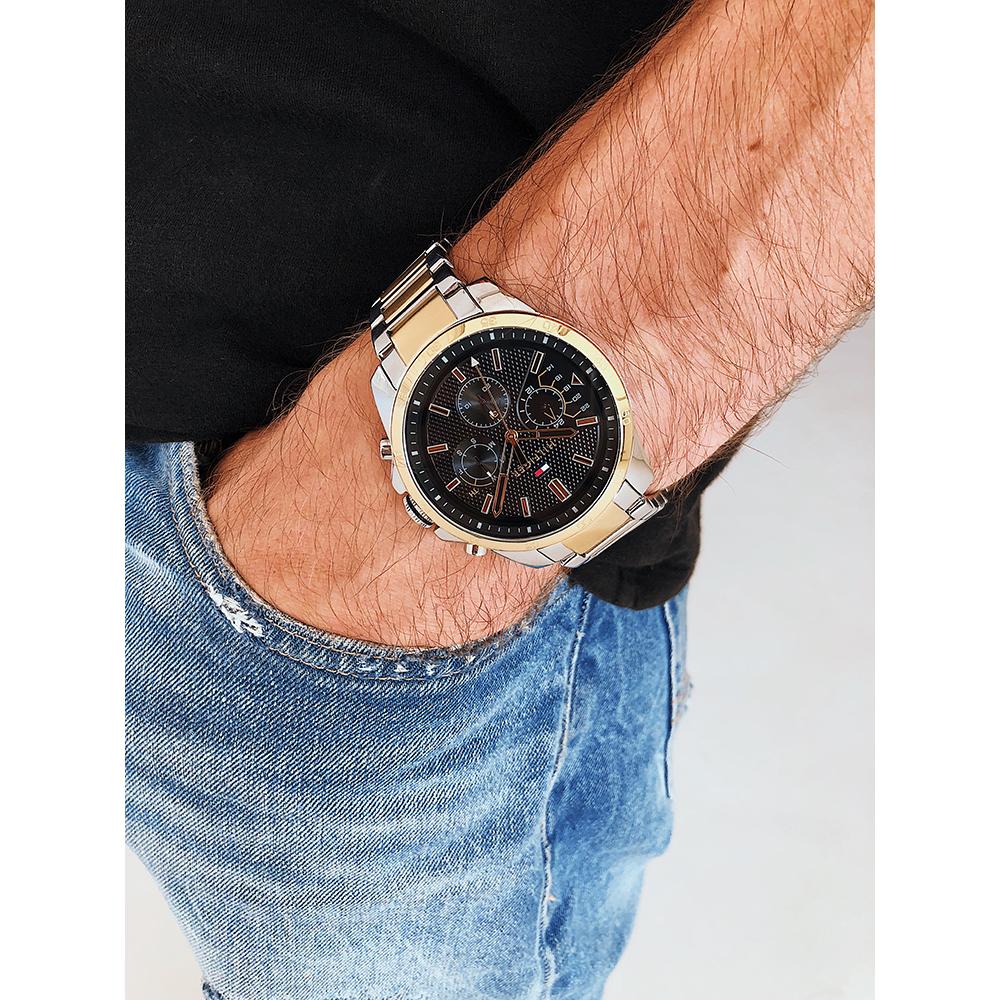 Buy Tommy Hilfiger Mens Quartz Stainless Steel Black Dial 46mm Watch - 1791559 in Pakistan