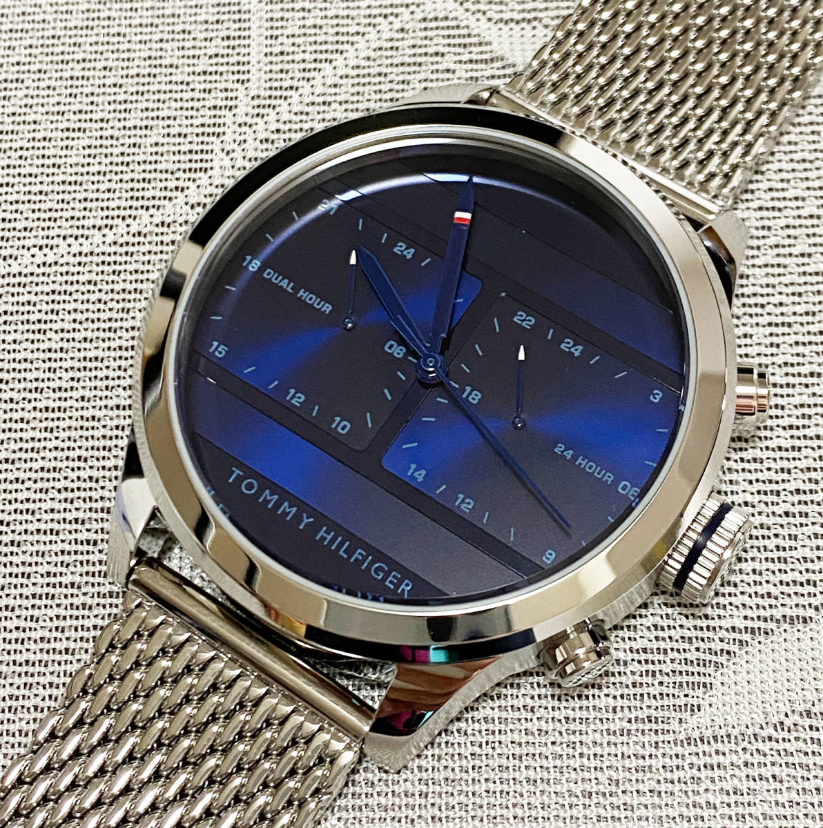 Buy Tommy Hilfiger Mens Quartz Stainless Steel Blue Dial 44mm Watch - 1791596 in Pakistan