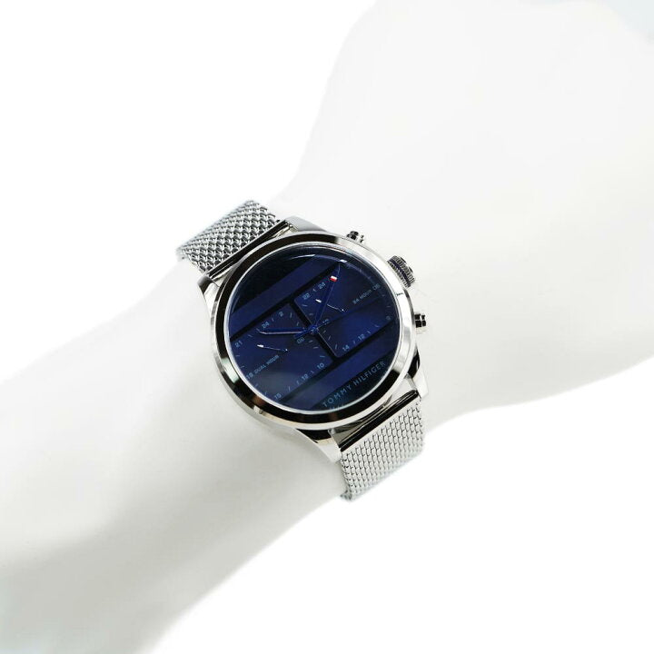 Buy Tommy Hilfiger Mens Quartz Stainless Steel Blue Dial 44mm Watch - 1791596 in Pakistan