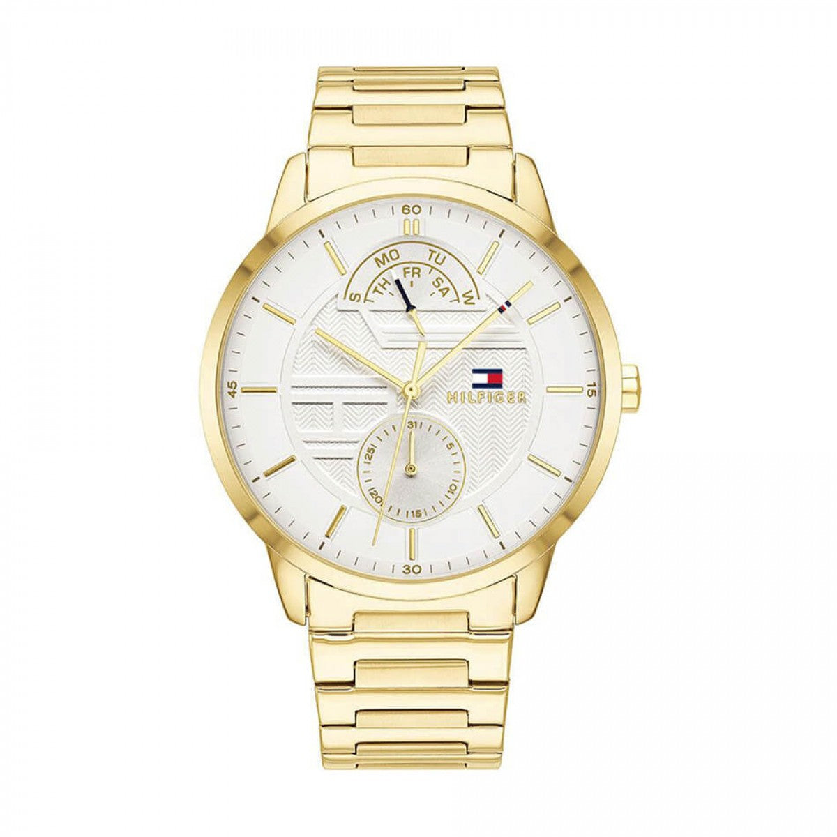 Buy Tommy Hilfiger Mens Quartz Stainless Steel White Dial 44mm Watch - 1791609 in Pakistan
