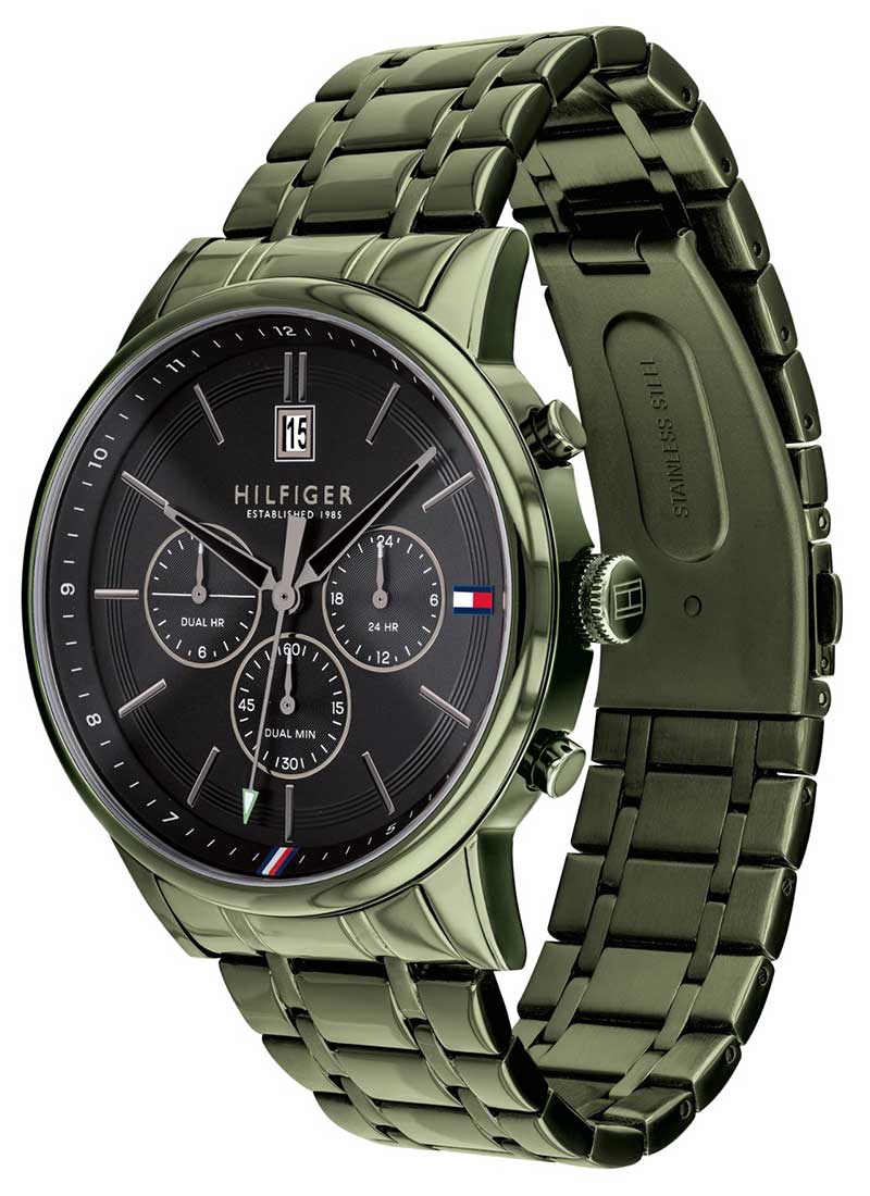 Buy Tommy Hilfiger Mens Quartz Stainless Steel Black Dial 44mm Watch - 1791634 in Pakistan