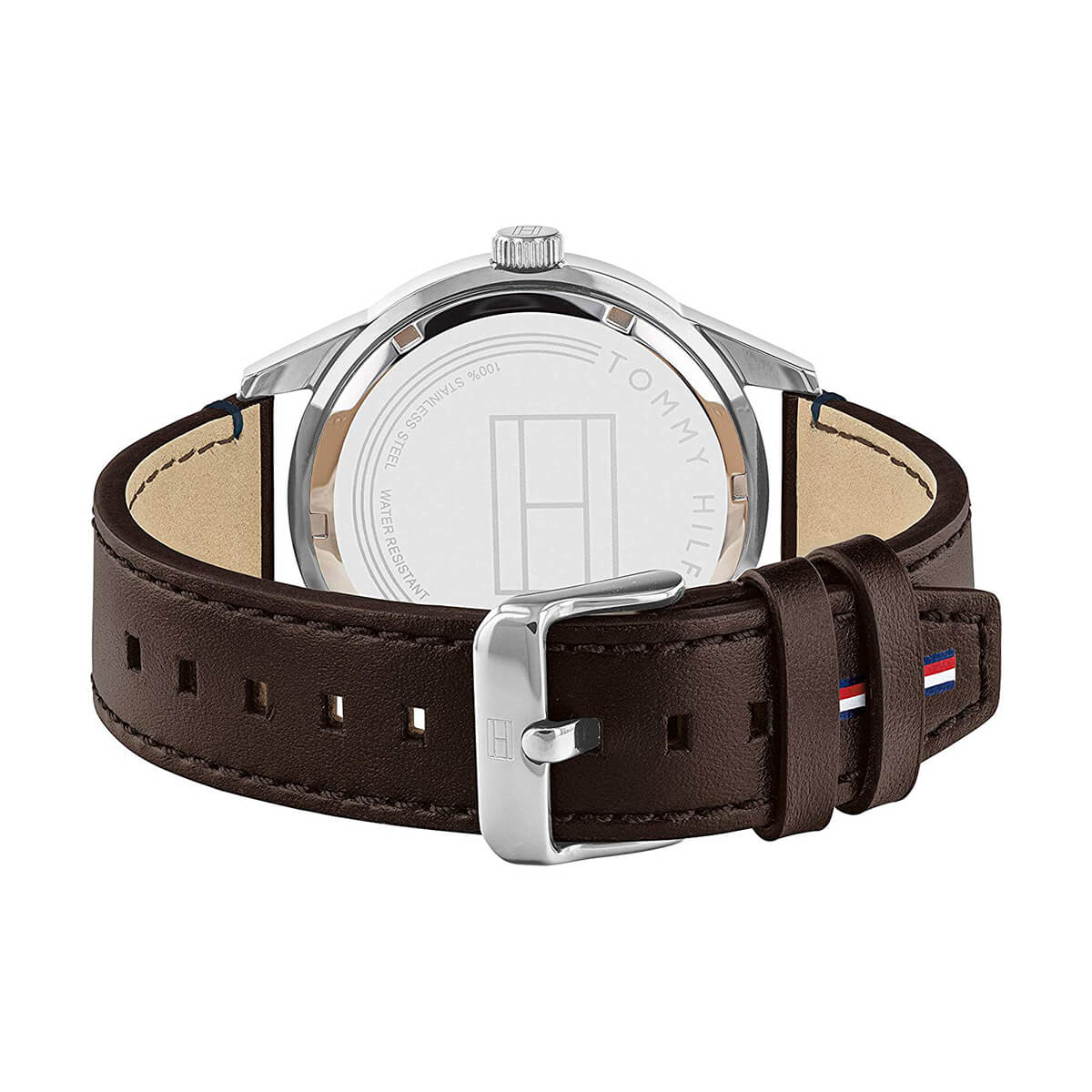 Buy Tommy Hilfiger Austin Grey Dial Brown Leather Strap Watch for Men - 1791637 in Pakistan