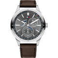 Buy Tommy Hilfiger Austin Grey Dial Brown Leather Strap Watch for Men - 1791637 in Pakistan
