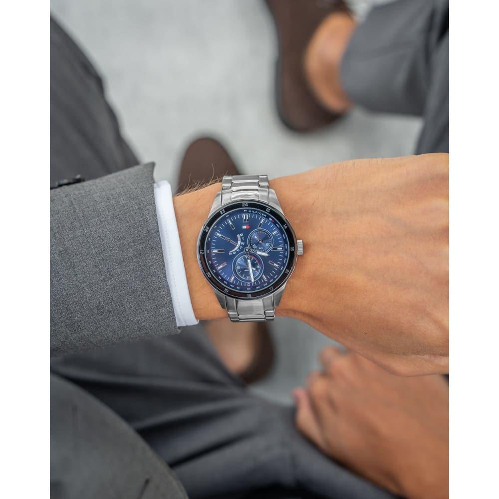 Buy Tommy Hilfiger Mens Analogue Quartz Stainless Steel Blue Dial 44mm Watch - 1791640 in Pakistan