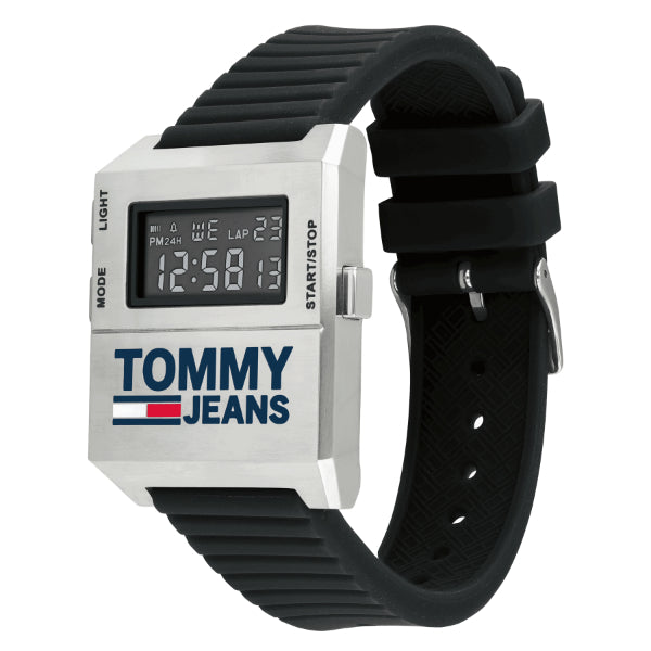 Buy Tommy Hilfiger Mens Digital Silicone Strap Black Dial 32mm Watch - 1791672 in Pakistan