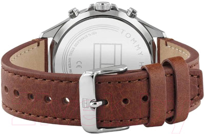 Buy Tommy Hilfiger Mens Quartz Leather Strap Grey Dial 44mm Watch - 1791710 in Pakistan