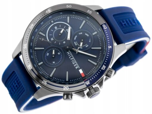 Buy Tommy Hilfiger Mens Quartz Silicone Strap Blue Dial 46mm Watch - 1791721 in Pakistan