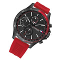 Buy Tommy Hilfiger Mens Quartz Silicone Strap Black Dial 46mm Watch - 1791722 in Pakistan