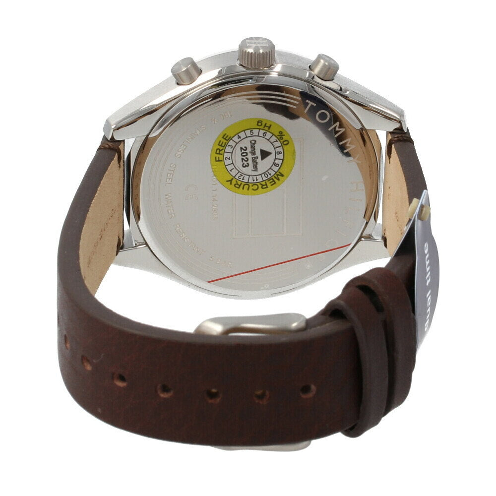 Buy Tommy Hilfiger Ashton Grey Dial Brown Leather Strap Watch for Men - 1791729 in Pakistan