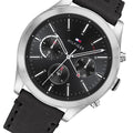 Buy Tommy Hilfiger Mens Quartz Black Leather Strap Black Dial 44mm Watch - 1791740 in Pakistan