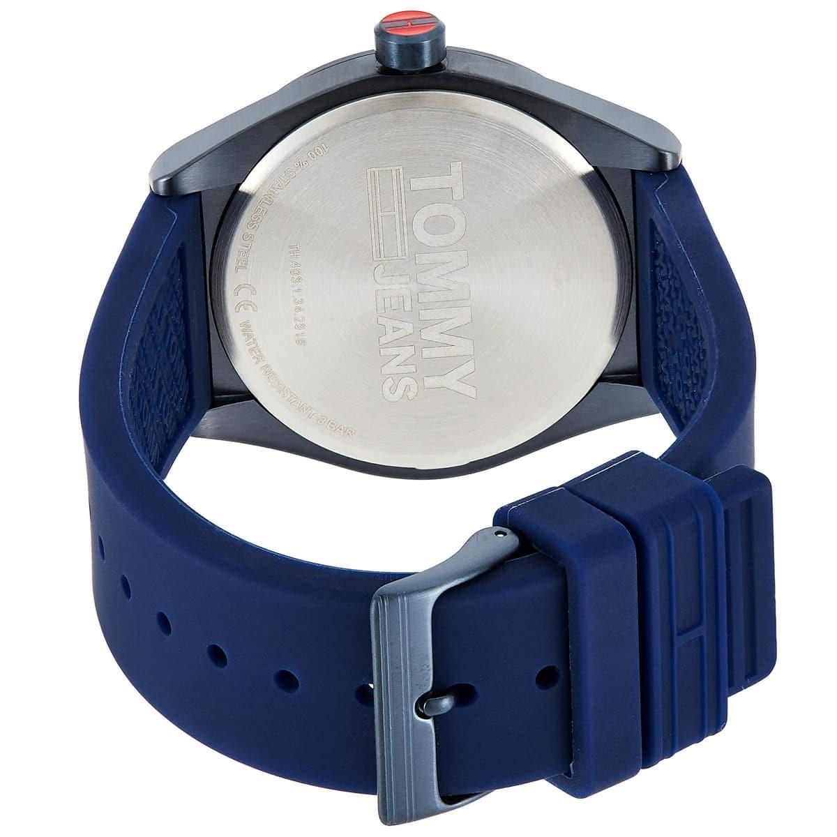 Buy Tommy Hilfiger Monogram Pop Grey Dial Blue Rubber Strap Watch for Men - 1791775 in Pakistan