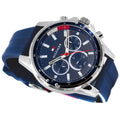 Buy Tommy Hilfiger Mens Quartz Silicone Strap Blue Dial 45mm Watch - 1791791 in Pakistan