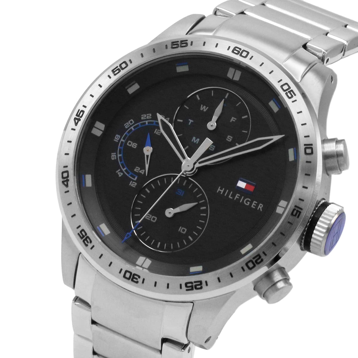 Buy Tommy Hilfiger Mens Quartz Stainless Steel Black Dial 46mm Watch - 1791805 in Pakistan
