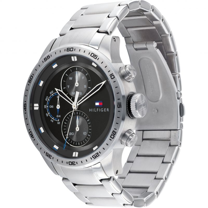 Buy Tommy Hilfiger Mens Quartz Stainless Steel Black Dial 46mm Watch - 1791805 in Pakistan