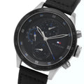 Buy Tommy Hilfiger Mens Quartz Leather Strap Black Dial 46mm Watch - 1791810 in Pakistan