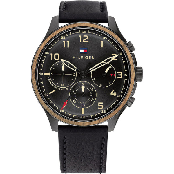 Buy Tommy Hilfiger Asher Black Dial Black Leather Strap Watch for Men - 1791854 in Pakistan