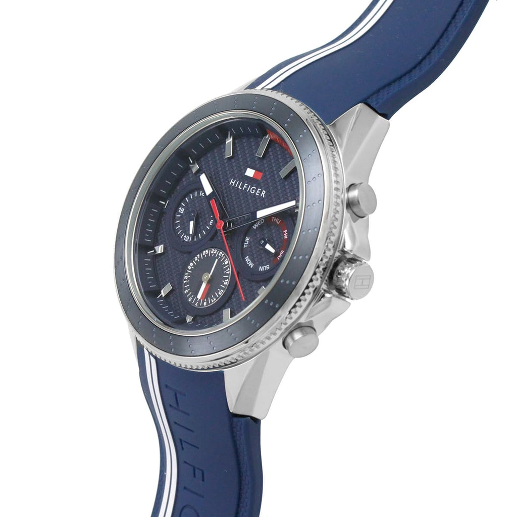Buy Tommy Hilfiger Mens Quartz Blue Silicone Strap Blue Dial 45mm Watch - 1791859 in Pakistan