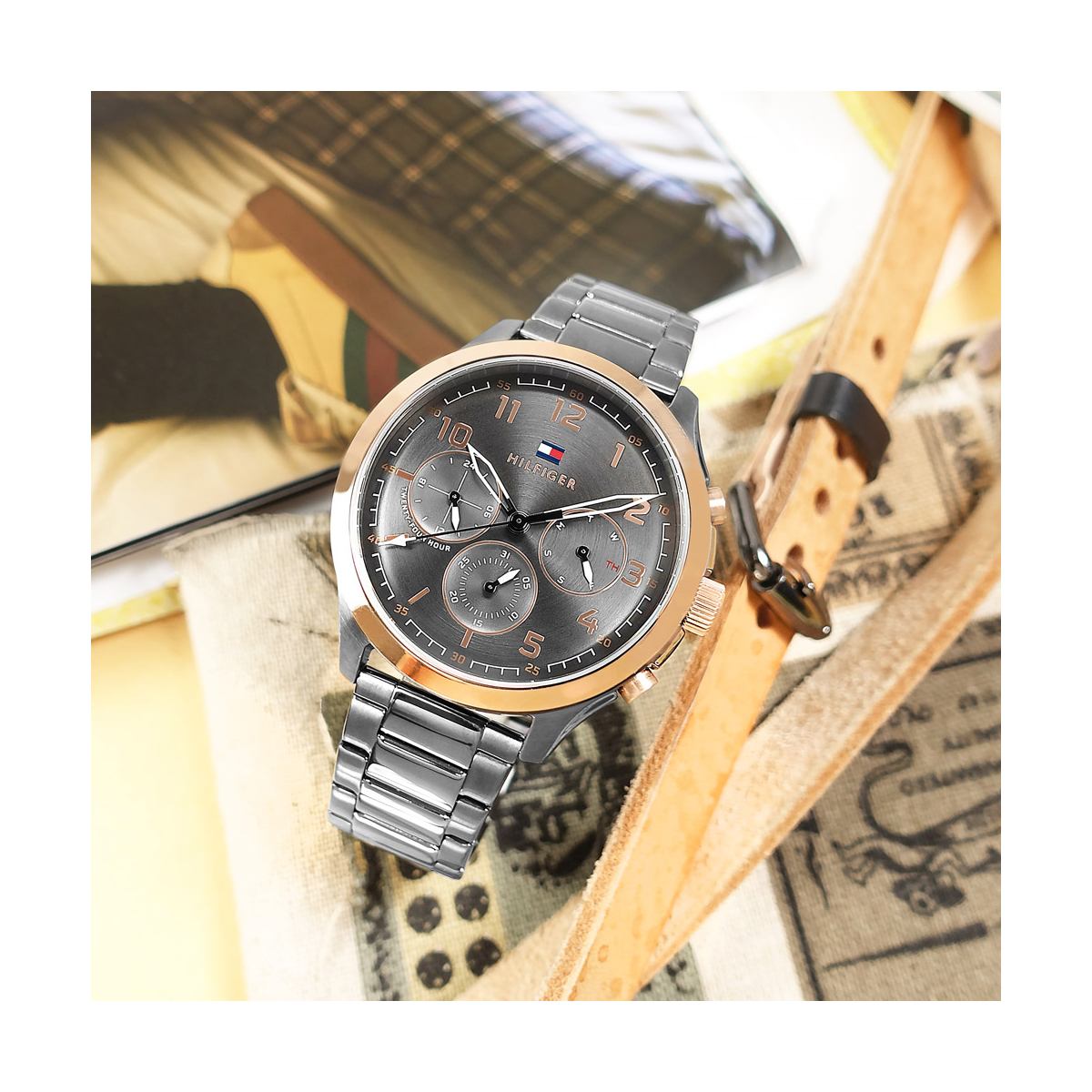 Buy Tommy Hilfiger Mens Quartz Stainless Steel Grey Dial 45mm Watch - 1791871 in Pakistan