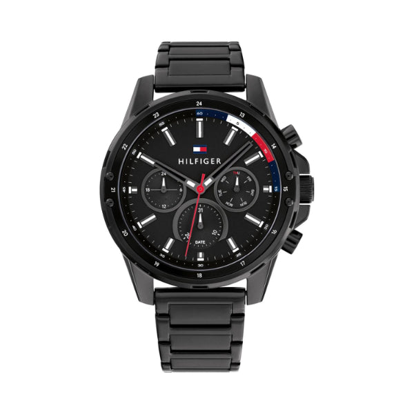 Buy Tommy Hilfiger Mens Quartz Black Stainless Steel Black Dial 44mm Watch - 1791935 in Pakistan